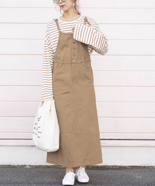 reca（レカ）の「調節OK サロペット（サロペット/オーバーオール・レディース・ブラック/ライトグレー/カーキ/ベージュ・L/LL/M）」の21枚目の写真