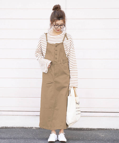 reca（レカ）の「調節OK サロペット（サロペット/オーバーオール・レディース・ブラック/ライトグレー/カーキ/ベージュ・L/LL/M）」の18枚目の写真