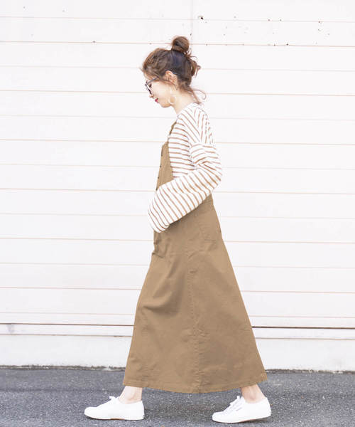 reca（レカ）の「調節OK サロペット（サロペット/オーバーオール・レディース・ブラック/ライトグレー/カーキ/ベージュ・L/LL/M）」の17枚目の写真