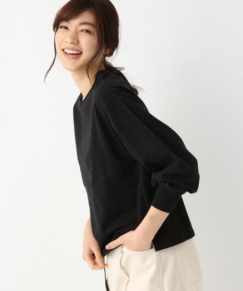 GLOBAL WORK（グローバルワーク）の「ボリュームソデクルーＴ長袖/821984（Tシャツ/カットソー・レディース・ホワイト/ブラック/ライトグリーン/その他/ライトブラウン・MEDIUM/LARGE）」の3枚目の写真