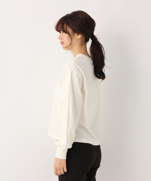 GLOBAL WORK（グローバルワーク）の「ボリュームソデクルーＴ長袖/821984（Tシャツ/カットソー・レディース・ホワイト/ブラック/ライトグリーン/その他/ライトブラウン・MEDIUM/LARGE）」の13枚目の写真