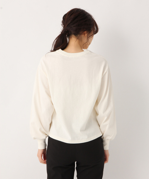 GLOBAL WORK（グローバルワーク）の「ボリュームソデクルーＴ長袖/821984（Tシャツ/カットソー・レディース・ホワイト/ブラック/ライトグリーン/その他/ライトブラウン・MEDIUM/LARGE）」の14枚目の写真
