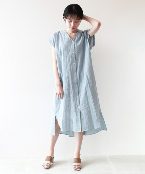 ストライプバックタックフレンチスリーブワンピース ワンピース The インザ ストア のファッション セール ワンピース The In In Tite Store ティテ