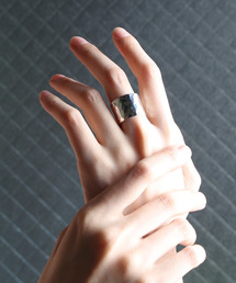 【YArKA/ヤーカ】silver stamping pattern ring [dako2]/打刻模様リング シルバー925