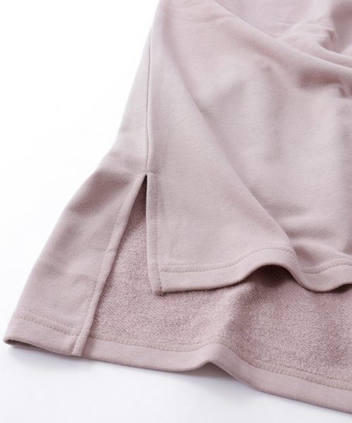 CONVERSE（コンバース）の「CONVERSE/コンバース Chaco closet 別注 限定 フロント刺繍 ボリュームスリーブ ポケット付き サイドスリット スウェットロングワンピース（ワンピース・レディース・ブラック/ベージュ/ネイビー/カーキ/アイボリー/モカ/グリーン系その他・FREE）」の11枚目の写真