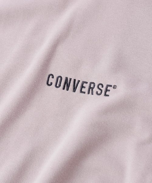 CONVERSE（コンバース）の「CONVERSE/コンバース Chaco closet 別注 限定 フロント刺繍 ボリュームスリーブ ポケット付き サイドスリット スウェットロングワンピース（ワンピース・レディース・ブラック/ベージュ/ネイビー/カーキ/アイボリー/モカ/グリーン系その他・FREE）」の9枚目の写真