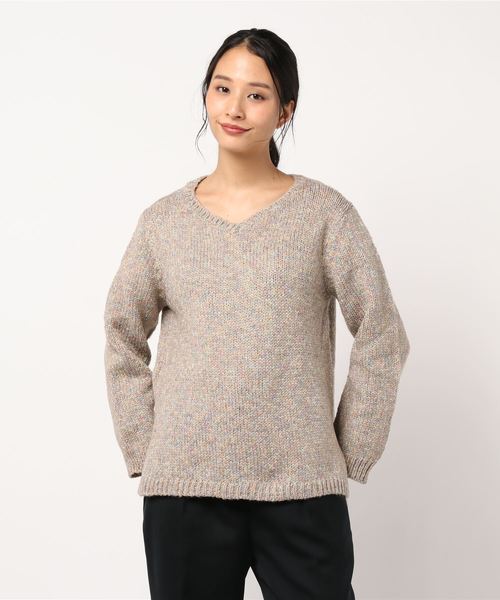 BELLUNA(ベルーナ)の「ラメ入りメランジニットプルオーバー(ニット/セーター・レディース・ブラック/ベージュ/ネイビー/ピンク/ターコイズブルー・MEDIUM/X-LARGE/LARGE/XX-LARGE/XXXX-LARGE/XXX-LARGE)」の19枚目の写真