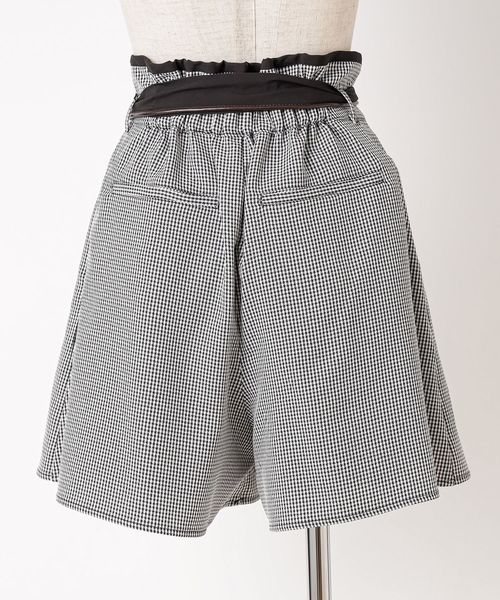 one after another NICE CLAUP（ワンアフターアナザーナイスクラップ）の「2Wayリボンフレアショートパンツ（その他パンツ・レディース・ブラック/ピンク/チェック・FREE）」の11枚目の写真