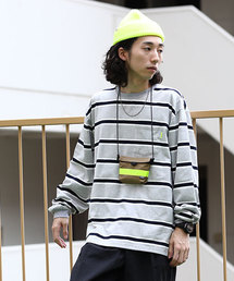 L/S STRIPE POCKET TEE / ロングスリーブストライプポケットＴ