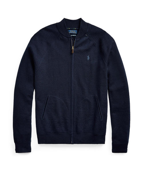 POLO RALPH LAUREN(ポロラルフローレン)の「ウォッシャブル メリノ ジップ セーター(カーディガン)」|ブルー