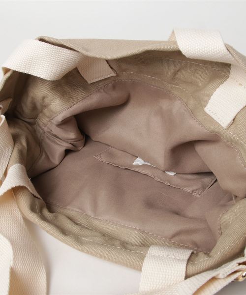 WEGO（ウィゴー）の「WEGO/キャンバス巾着トートバッグ（トートバッグ・レディース・キナリ/ブラック/ベージュ・FREE）」の18枚目の写真