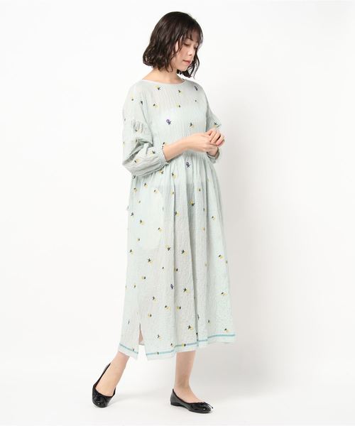 小花刺しゅう先染めチェック ストライプワンピース 前後着用可 ワンピース Super Hakka スーパーハッカ のファッション通販 Zozotown