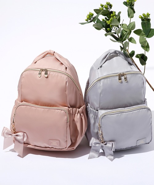 SALON de RUBAN(サロンドルヴァン)の「【SALON de RUBAN / サロン ド ルヴァン】 リボンリュック(バックパック/リュック・レディース・ライトグレー/ブラック/ピンク/ミント/ベージュ/ネイビー/ブラック系その他/レオパード・FREE)」の7枚目の写真