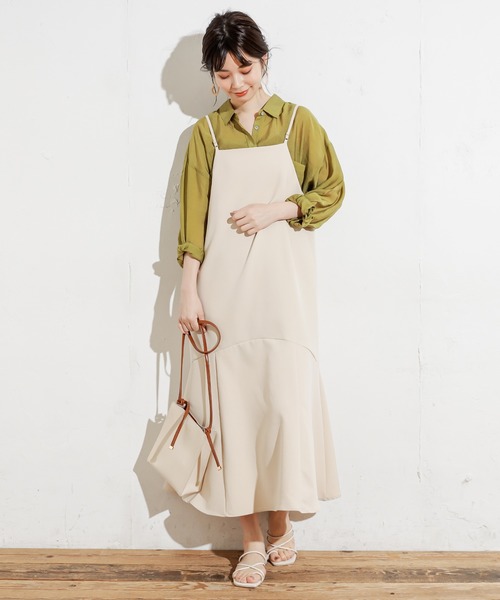 natural couture（ナチュラルクチュール）の「シアービッグシャツ（シャツ/ブラウス・レディース・ベージュ/カーキ/イエロー/アイボリー・FREE）」の14枚目の写真