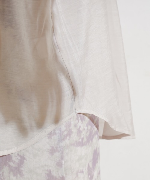 natural couture（ナチュラルクチュール）の「シアービッグシャツ（シャツ/ブラウス・レディース・ベージュ/カーキ/イエロー/アイボリー・FREE）」の15枚目の写真