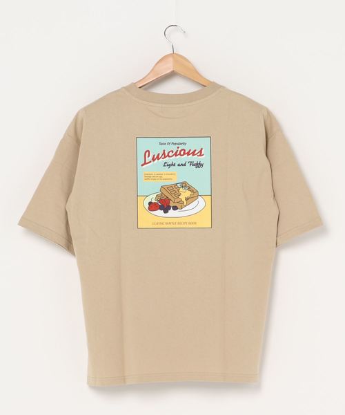 WEGO(ウィゴー)の「WEGO/CLASSICWAFFLE バックプリントTシャツ(Tシャツ/カットソー・レディース・ダークグリーン/ベージュ/パープル/スミクロ・FREE)」の22枚目の写真