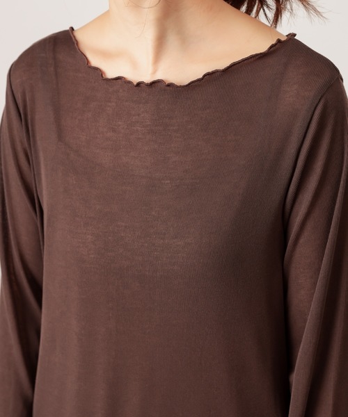 natural couture（ナチュラルクチュール）の「【WEB限定】着回しできるメロートップスとキャミワンピセット（ワンピース・レディース・ブラック/ダークブラウン/グレー/サックスブルー・FREE）」の8枚目の写真