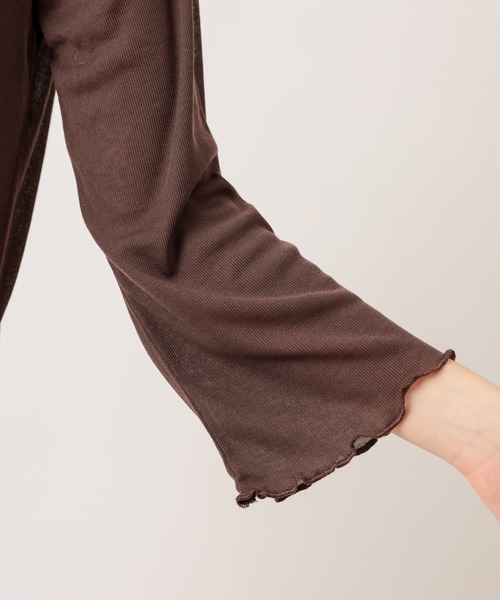 natural couture（ナチュラルクチュール）の「【WEB限定】着回しできるメロートップスとキャミワンピセット（ワンピース・レディース・ブラック/ダークブラウン/グレー/サックスブルー・FREE）」の12枚目の写真