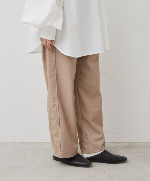 Libra Cue（リブラ キュー）の「Libra リラックステーパードパンツ（スラックス・レディース・ブラック/ベージュ/カーキ・FREE）」の18枚目の写真