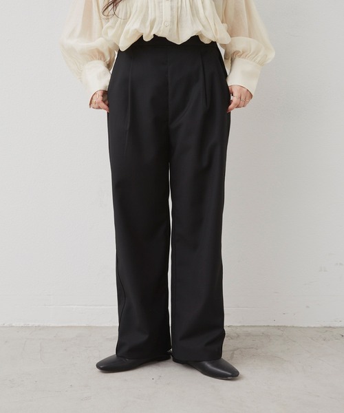 Libra Cue（リブラ キュー）の「Libra リラックステーパードパンツ（スラックス・レディース・ブラック/ベージュ/カーキ・FREE）」の21枚目の写真