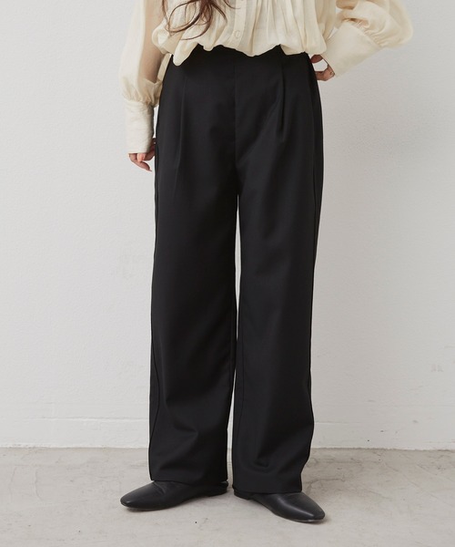 Libra Cue（リブラ キュー）の「Libra リラックステーパードパンツ（スラックス・レディース・ブラック/ベージュ/カーキ・FREE）」の17枚目の写真