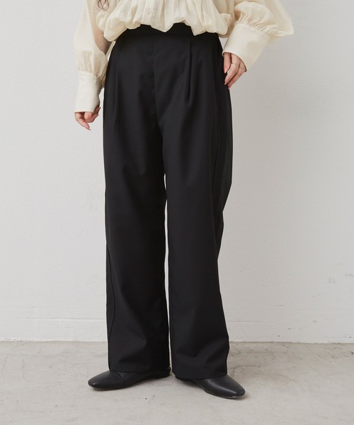 Libra Cue（リブラ キュー）の「Libra リラックステーパードパンツ（スラックス・レディース・ブラック/ベージュ/カーキ・FREE）」の14枚目の写真