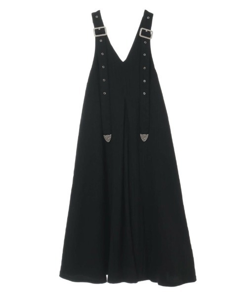 Candy Stripper（キャンディストリッパー）の「WIDE STRAP ジャンパースカート（ジャンパースカート・レディース・ベージュ/ブラック・2/1）」の19枚目の写真