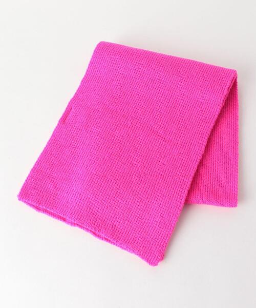 HIGHLAND 2000（ハイランドトゥーサウザンド）の「＜HIGHLAND 2000＞ショートマフラー ◆（マフラー・レディース・オフホワイト/ピンク/ダークブラウン/オレンジ・FREE）」の4枚目の写真