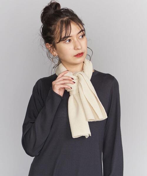 HIGHLAND 2000（ハイランドトゥーサウザンド）の「＜HIGHLAND 2000＞ショートマフラー ◆（マフラー・レディース・オフホワイト/ピンク/ダークブラウン/オレンジ・FREE）」の10枚目の写真