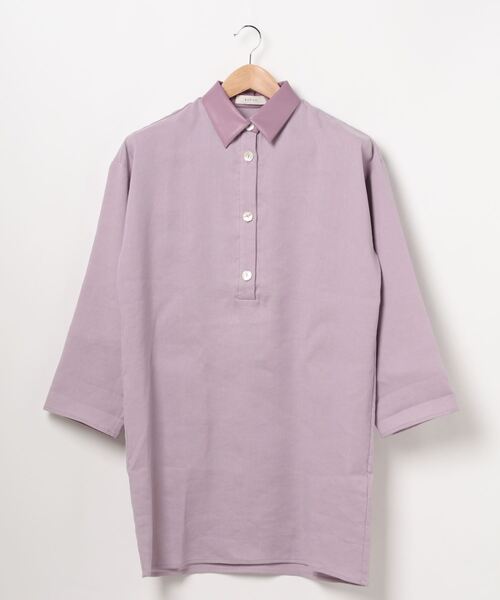AERON(アーロン)の「AERON BLOUSE 777-11854(シャツ/ブラウス・レディース・ライトパープル・34)」の5枚目の写真