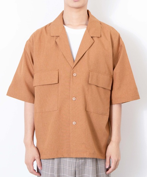 WEGO(ウィゴー)の「WEGO/ポリトロテーラービッグシルエットシャツ(シャツ/ブラウス・メンズ・ダークベージュ/オリーブ/ブラック/オフホワイト・LARGE/MEDIUM)」の15枚目の写真