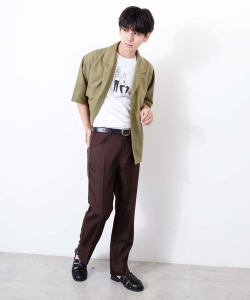WEGO(ウィゴー)の「WEGO/ポリトロテーラービッグシルエットシャツ(シャツ/ブラウス・メンズ・ダークベージュ/オリーブ/ブラック/オフホワイト・LARGE/MEDIUM)」の12枚目の写真