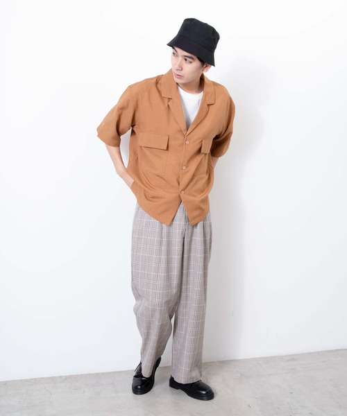 WEGO(ウィゴー)の「WEGO/ポリトロテーラービッグシルエットシャツ(シャツ/ブラウス・メンズ・ダークベージュ/オリーブ/ブラック/オフホワイト・LARGE/MEDIUM)」の9枚目の写真