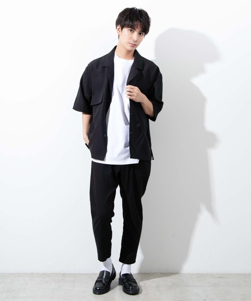 WEGO(ウィゴー)の「WEGO/ポリトロテーラービッグシルエットシャツ(シャツ/ブラウス・メンズ・ダークベージュ/オリーブ/ブラック/オフホワイト・LARGE/MEDIUM)」の6枚目の写真