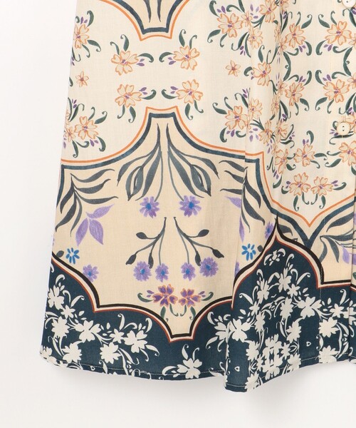 グレースコンチネンタル　オリエンタルフラワープリントワンピース　花柄ワンピース オリエンタルフラワープリントワンピース / GRACE CONTINENTAL