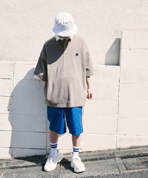 SPOC STORE(スポックストア)の「【SPOC STORE】ワンポイント刺繍 オーバーサイズラガーシャツ(Tシャツ/カットソー・メンズ・グリーン/モカ/コバルトブルー・M/L)」の8枚目の写真