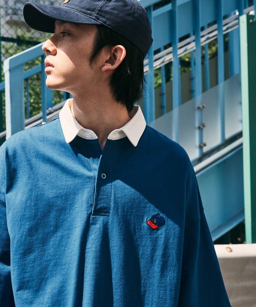 SPOC STORE(スポックストア)の「【SPOC STORE】ワンポイント刺繍 オーバーサイズラガーシャツ(Tシャツ/カットソー・メンズ・グリーン/モカ/コバルトブルー・M/L)」の19枚目の写真