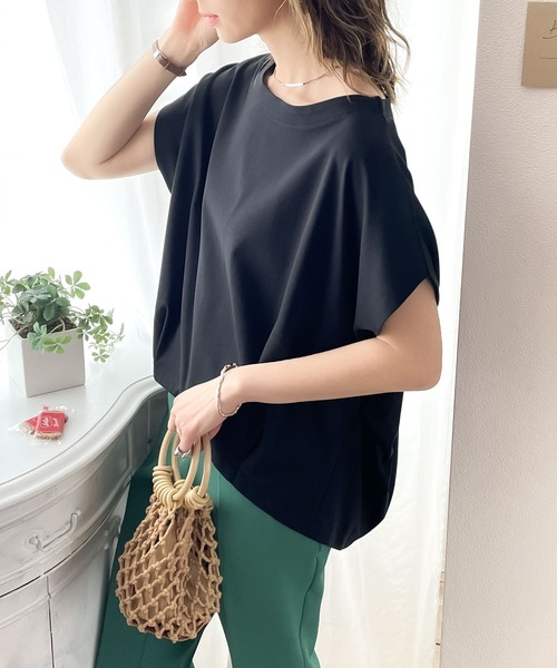 classicalelf(クラシカルエルフ)の「綿100%、夏もさらり滑らか。シンプルフレンチタックプルオーバー(Tシャツ/カットソー・レディース・ホワイト/ブラック/ベージュ/ブルー/ブラウン/グリーン/モカ・MEDIUM/LARGE/X-LARGE/SMALL)」の17枚目の写真