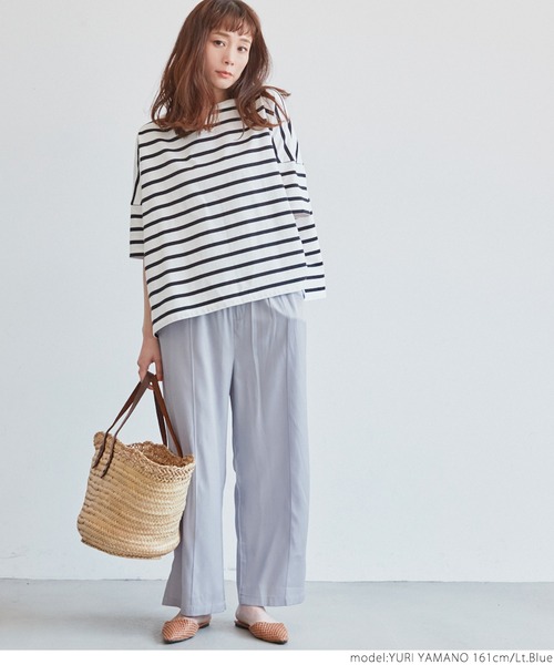 coca（coca）（コカ）の「サテンシームパンツ（その他パンツ・レディース・ライトベージュ/ブラウン/ネイビー/ライトブルー・ONE SIZE）」の16枚目の写真