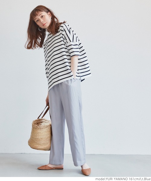 coca（coca）（コカ）の「サテンシームパンツ（その他パンツ・レディース・ライトベージュ/ブラウン/ネイビー/ライトブルー・ONE SIZE）」の19枚目の写真