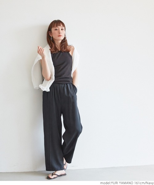 coca（coca）（コカ）の「サテンシームパンツ（その他パンツ・レディース・ライトベージュ/ブラウン/ネイビー/ライトブルー・ONE SIZE）」の20枚目の写真