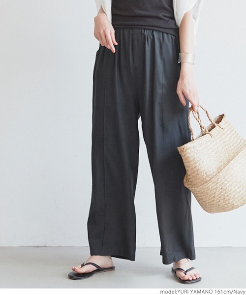 coca（coca）（コカ）の「サテンシームパンツ（その他パンツ・レディース・ライトベージュ/ブラウン/ネイビー/ライトブルー・ONE SIZE）」の22枚目の写真