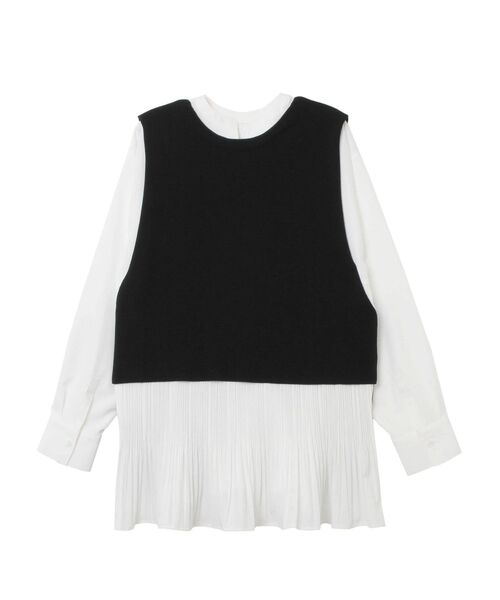 ELENDEEK（エレンディーク）の「ヘムプリーツブラウスセットニット  
