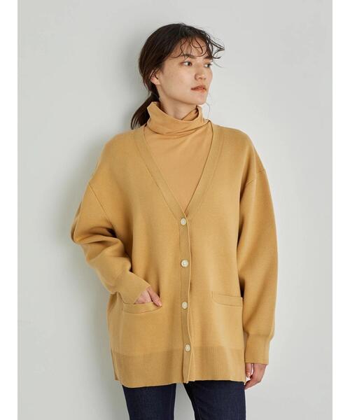 AMERICAN HOLIC（アメリカンホリック）の「Vネックバックスリットミディカーディガン　＊●（カーディガン/ボレロ・レディース・ネイビー/ライトグレー/ブルー/キャメル・FREE）」の6枚目の写真