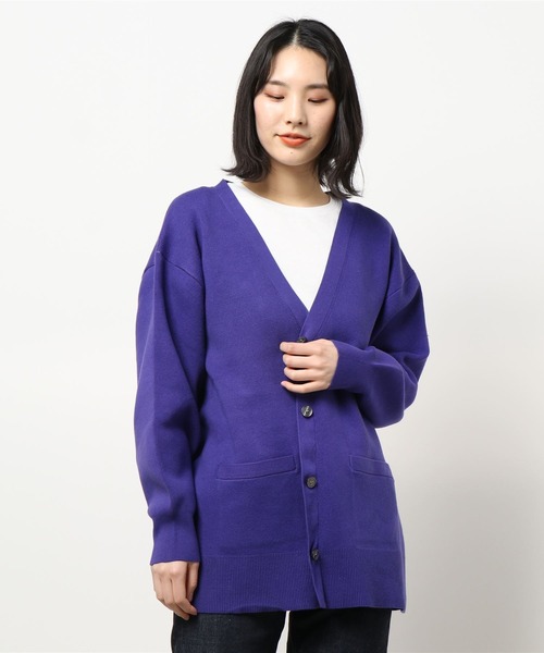 AMERICAN HOLIC（アメリカンホリック）の「Vネックバックスリットミディカーディガン　＊●（カーディガン/ボレロ・レディース・ネイビー/ライトグレー/ブルー/キャメル・FREE）」の7枚目の写真