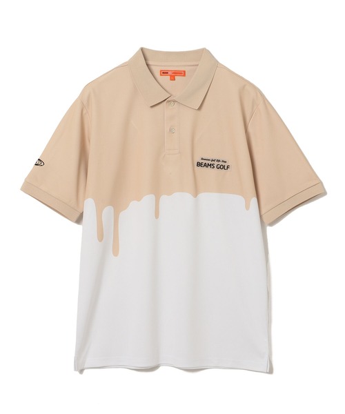 美品　BEAMS GOLF メンズ　ゴルフポロシャツ BEAMS GOLF（ビームス ゴルフ）〈MEN〉 ORANGE LABEL / 襟ロゴ