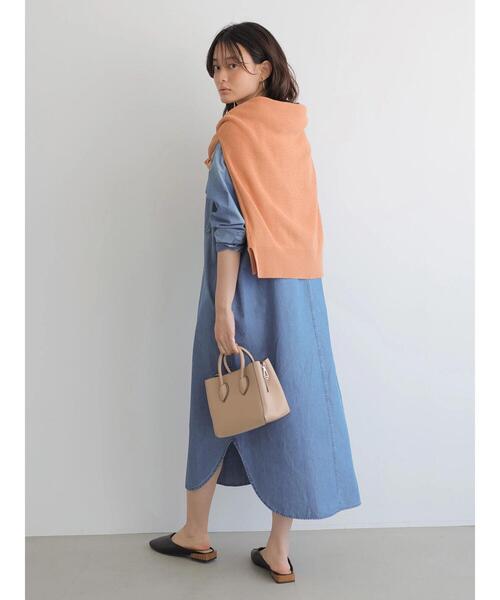 AMERICAN HOLIC（アメリカンホリック）の「綿CPOシャツワンピース（ワンピース・レディース・ベージュ/カーキ/ライトインディゴブルー・FREE）」の19枚目の写真