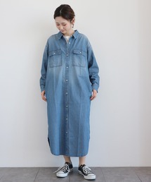 綿CPOシャツワンピース