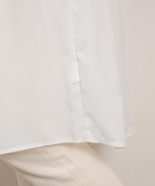 natural couture(ナチュラルクチュール)の「異素材ドッキングプルオーバー(Tシャツ/カットソー・レディース・ブラック/ベージュ/モカ・FREE)」の6枚目の写真