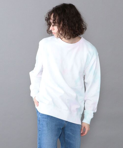 SHIPS any(シップス エニィ)の「SHIPS any: 【国内手染め】タイダイ ミニ裏毛 スウェット/ロンT(スウェット・メンズ・グレー/ライトブルー/ピンク・SMALL/MEDIUM/LARGE/X-LARGE)」の10枚目の写真